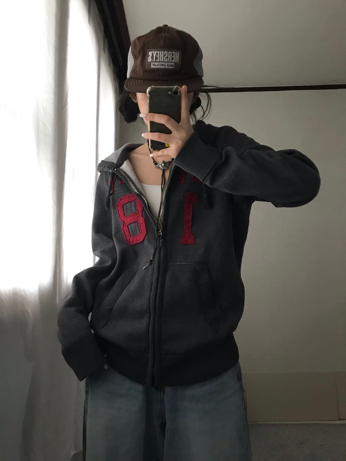 아베크롬비 그레이 후드집업 상품이미지3