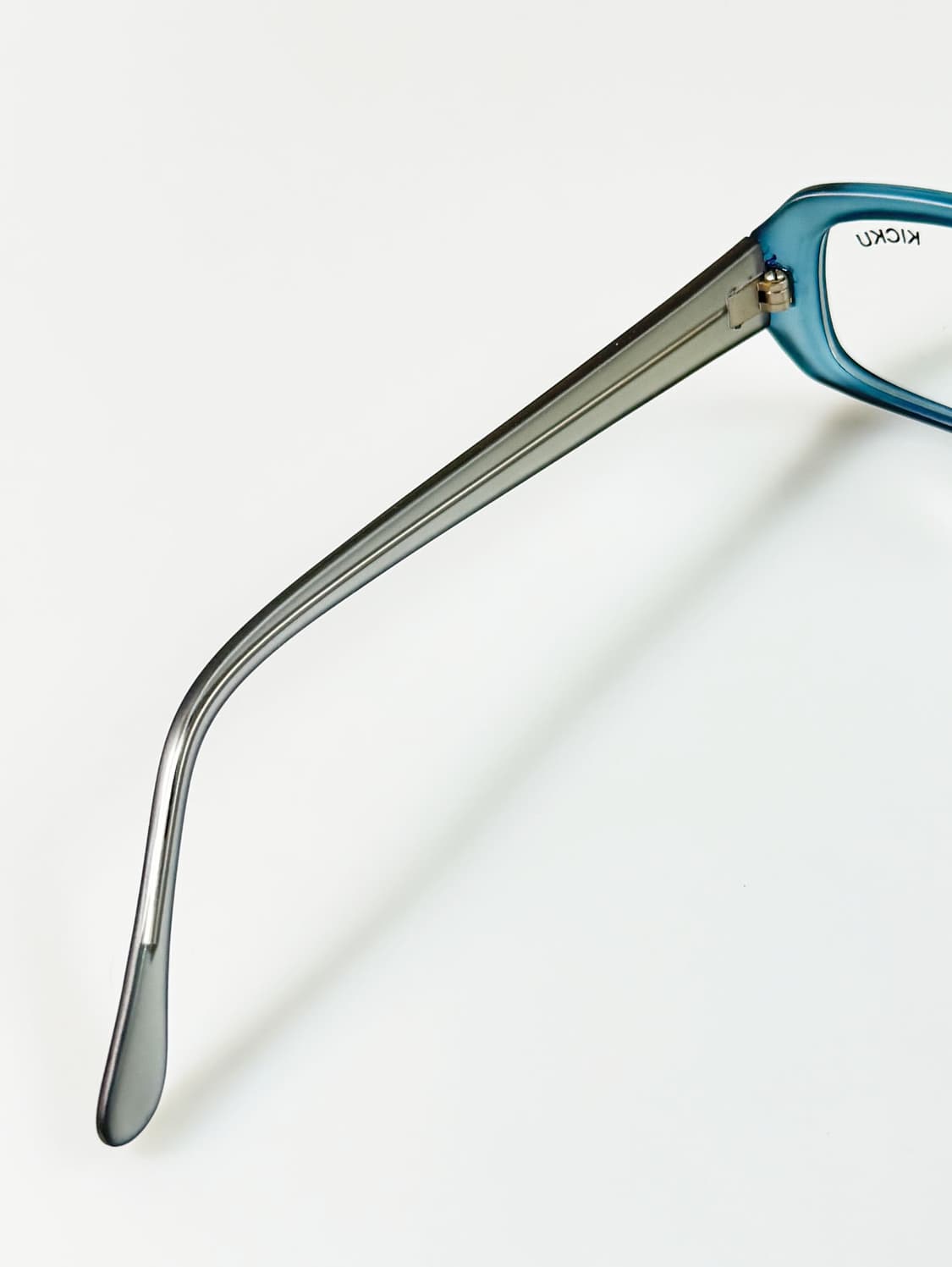 90s KICKU JAPAN 뿔테 블루 스퀘어 빈티지 안경 상품이미지7