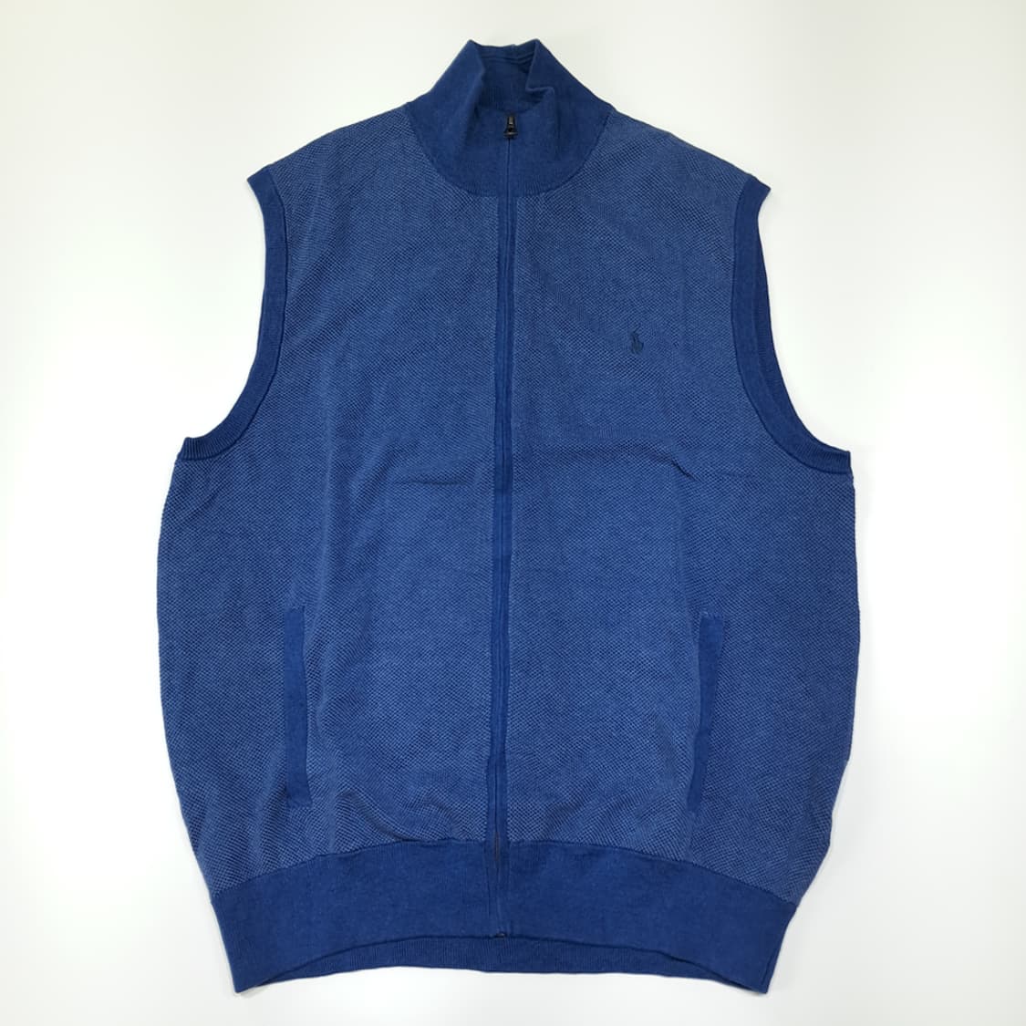 CL327 XL 폴로 피마코튼 풀집업 조끼 니트스웨터 상품이미지1