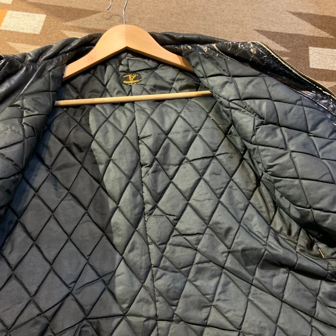 USA 90s Branded 프린지 숏 싱글라이더 자켓 M 소가죽 상품이미지7