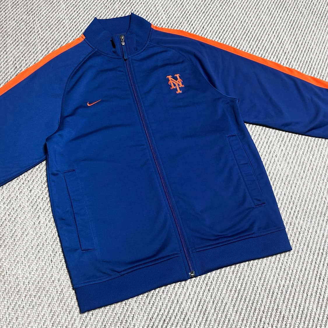[M] Nike x MLB 나이키 뉴욕 메츠 트랙탑 져지 자켓 블루 상품이미지3