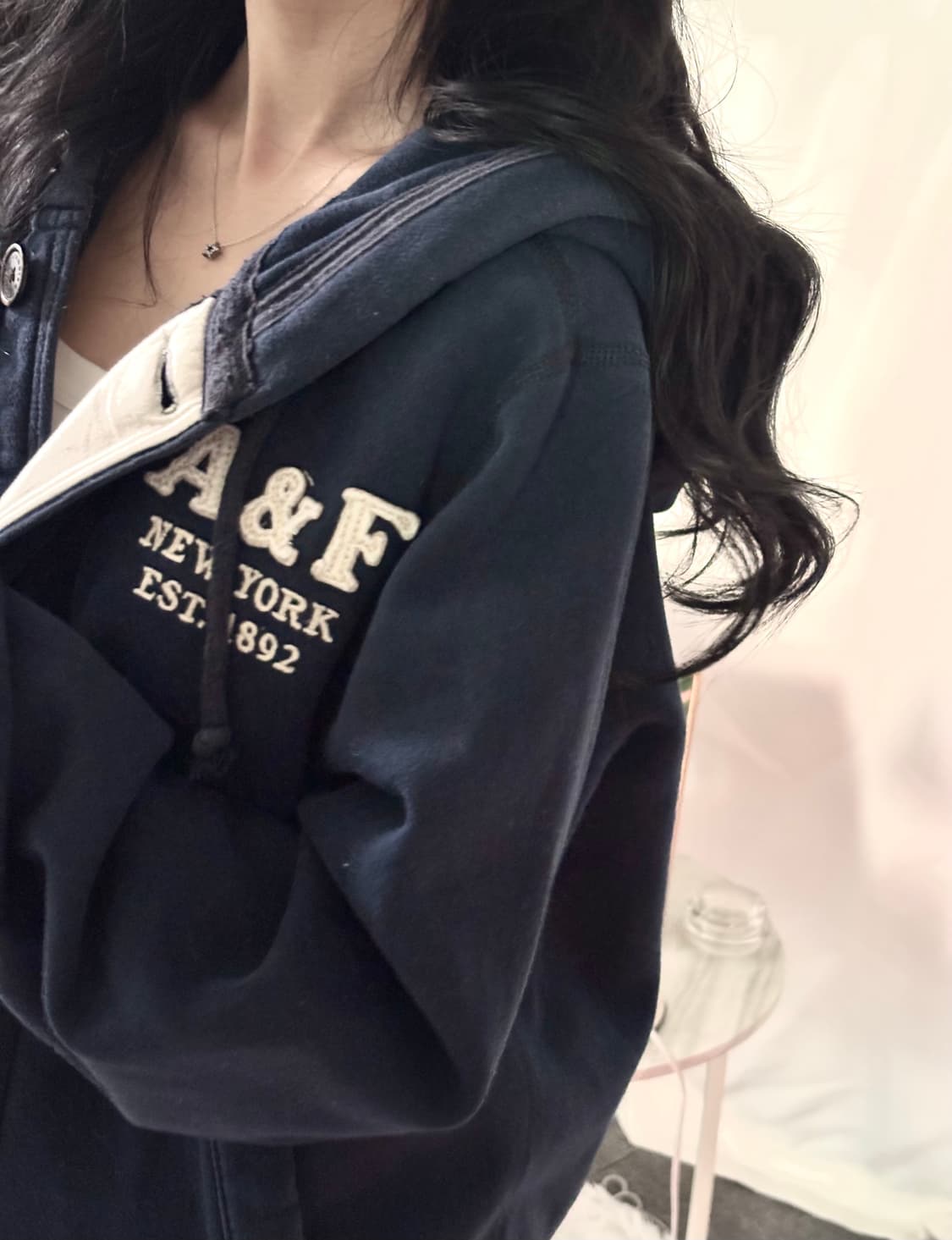 🐰아베크롬비 희귀 매물 단추 코튼 면 후드집업 🤍 상품이미지2