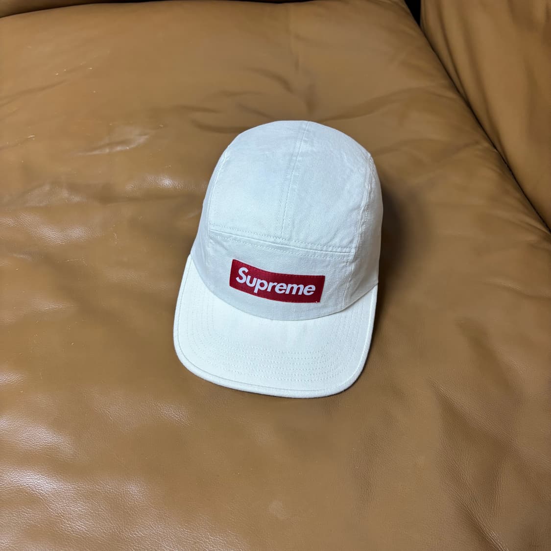 Supreme 슈프림 24ss 워시드 치노 트윌 내츄럴 캠프캡 모자 상품이미지1
