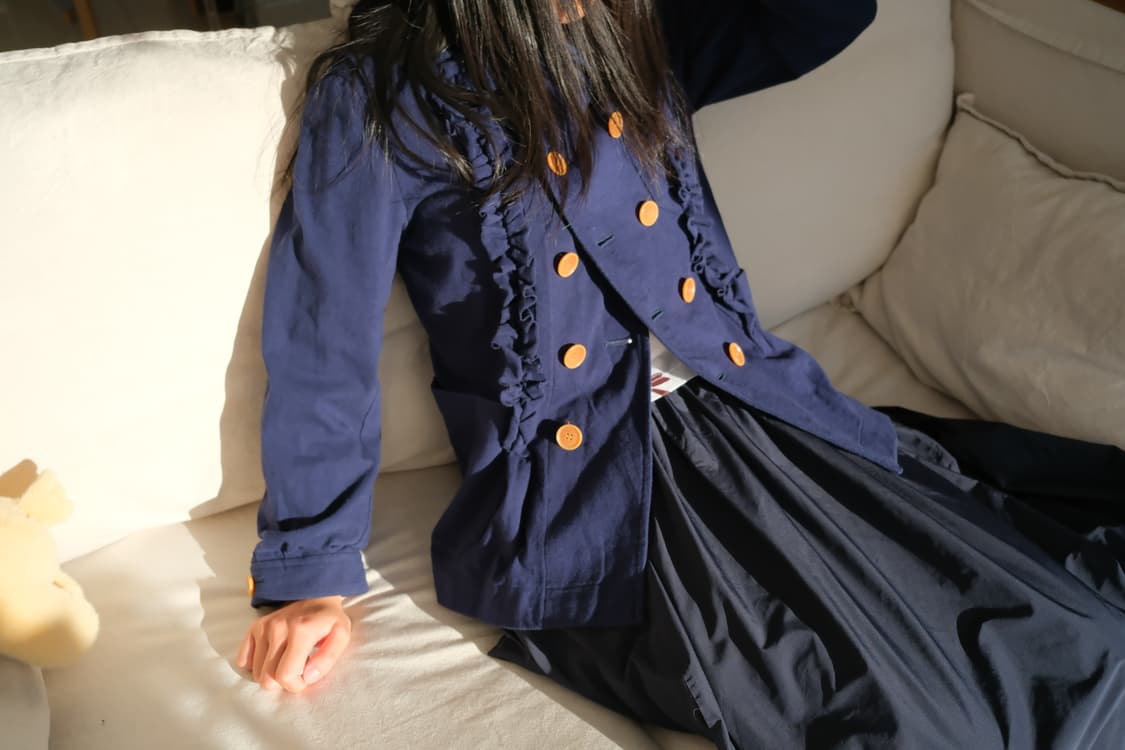 Frill jersey peacoat 상품이미지1