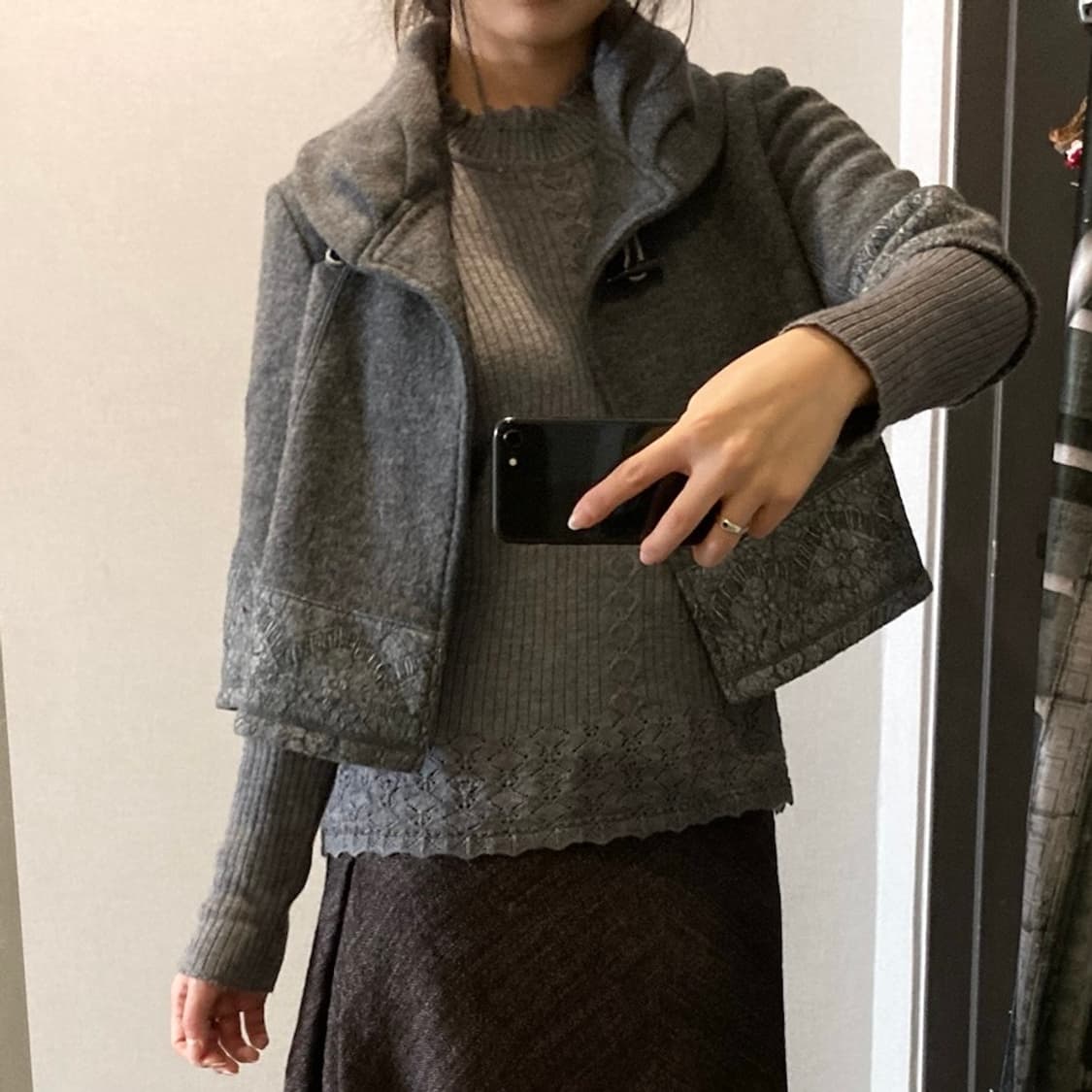 플라워 레이스 7부 떡볶이 자켓 상품이미지4