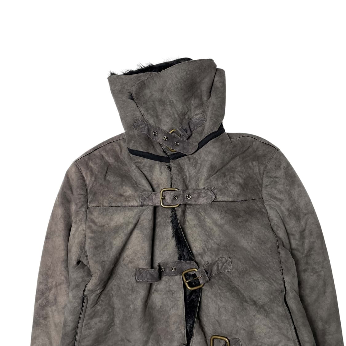 Armani jeans 페이크 레더 퍼 자켓 (italy made) 상품이미지5