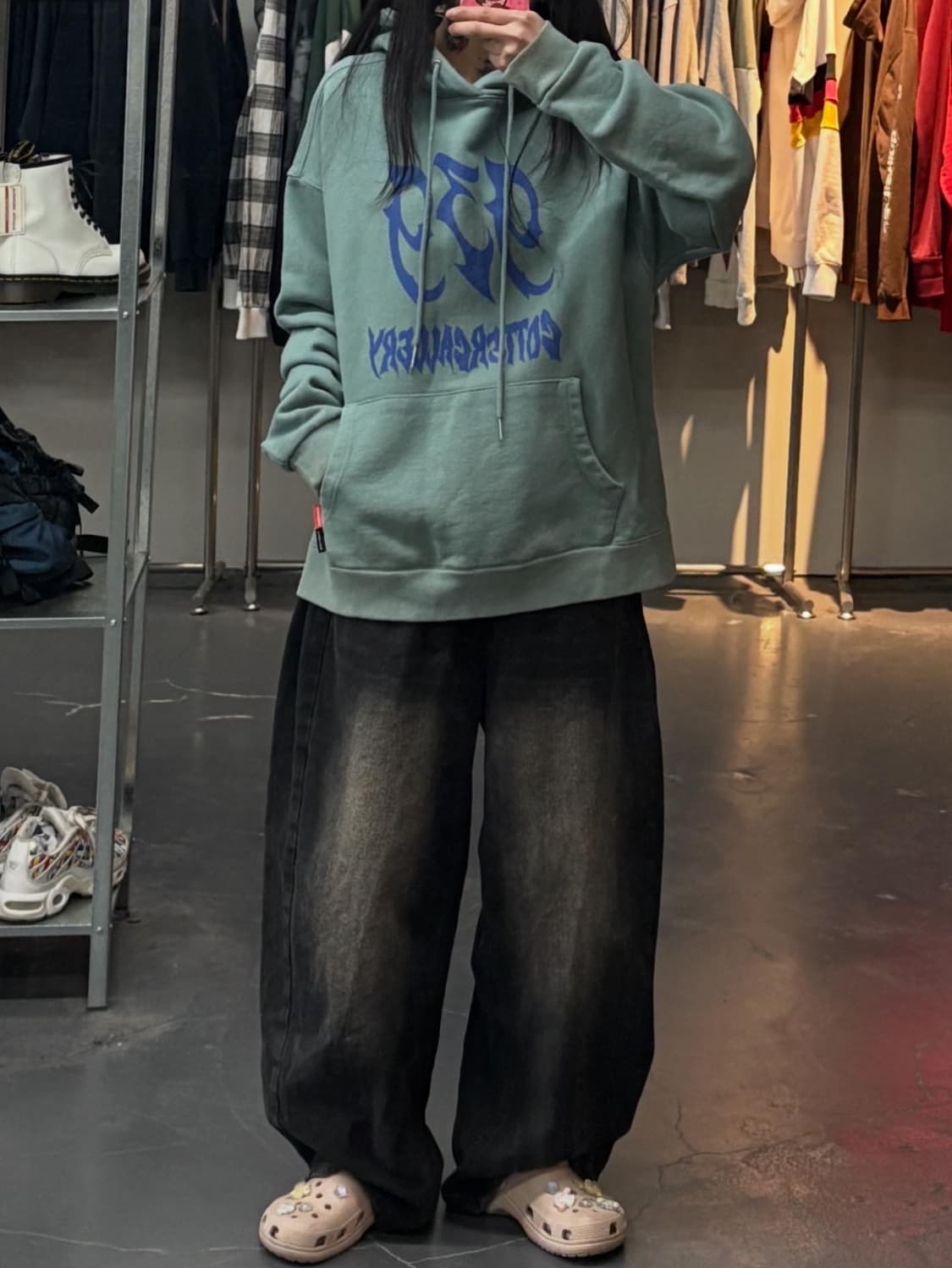 아카이볼드 X 가터 갤러리 SAY NO 후드티 A3328 상품이미지2