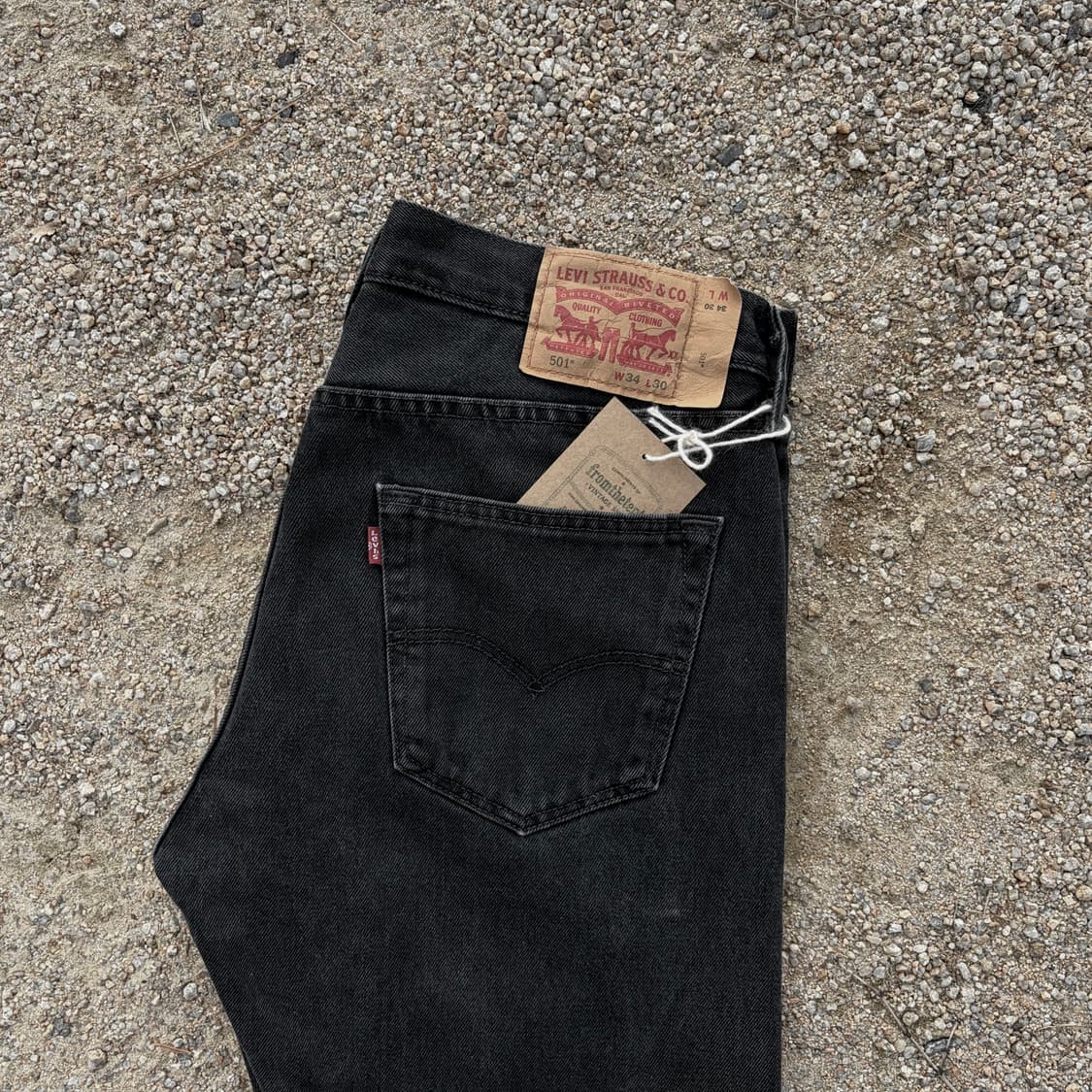 리바이스 501 스트레이트 블랙진 (34)   상품이미지3