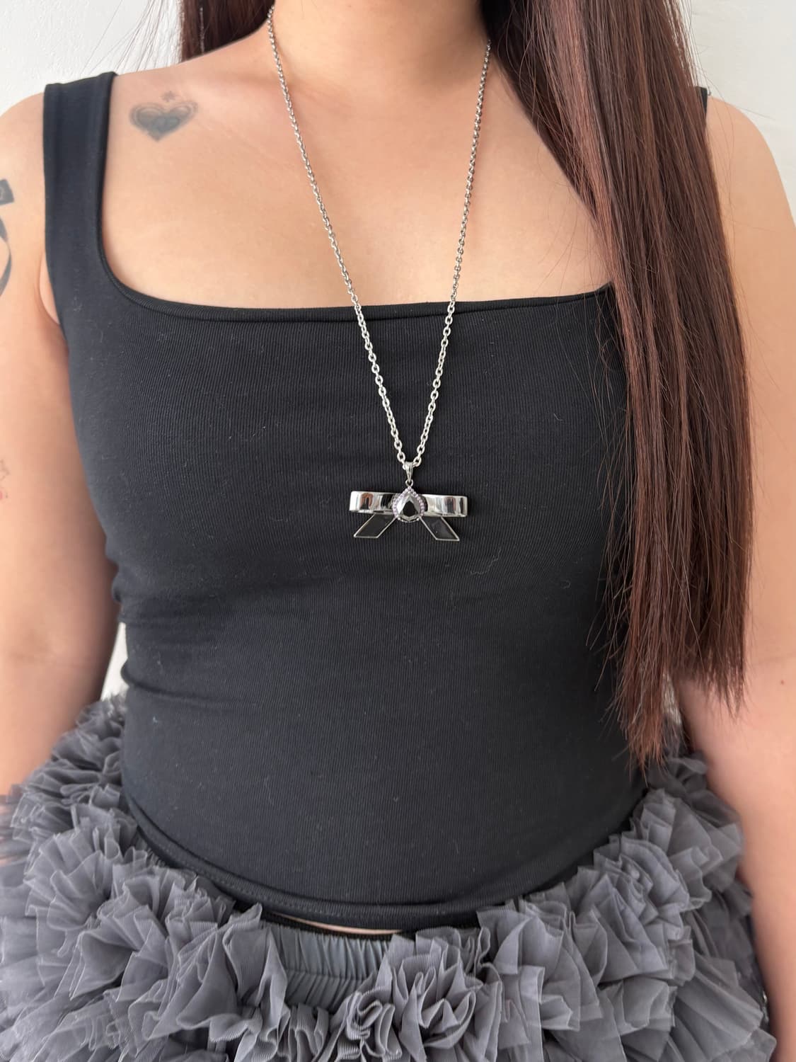 KUKU Tear Ribbon Long Necklace 상품이미지2