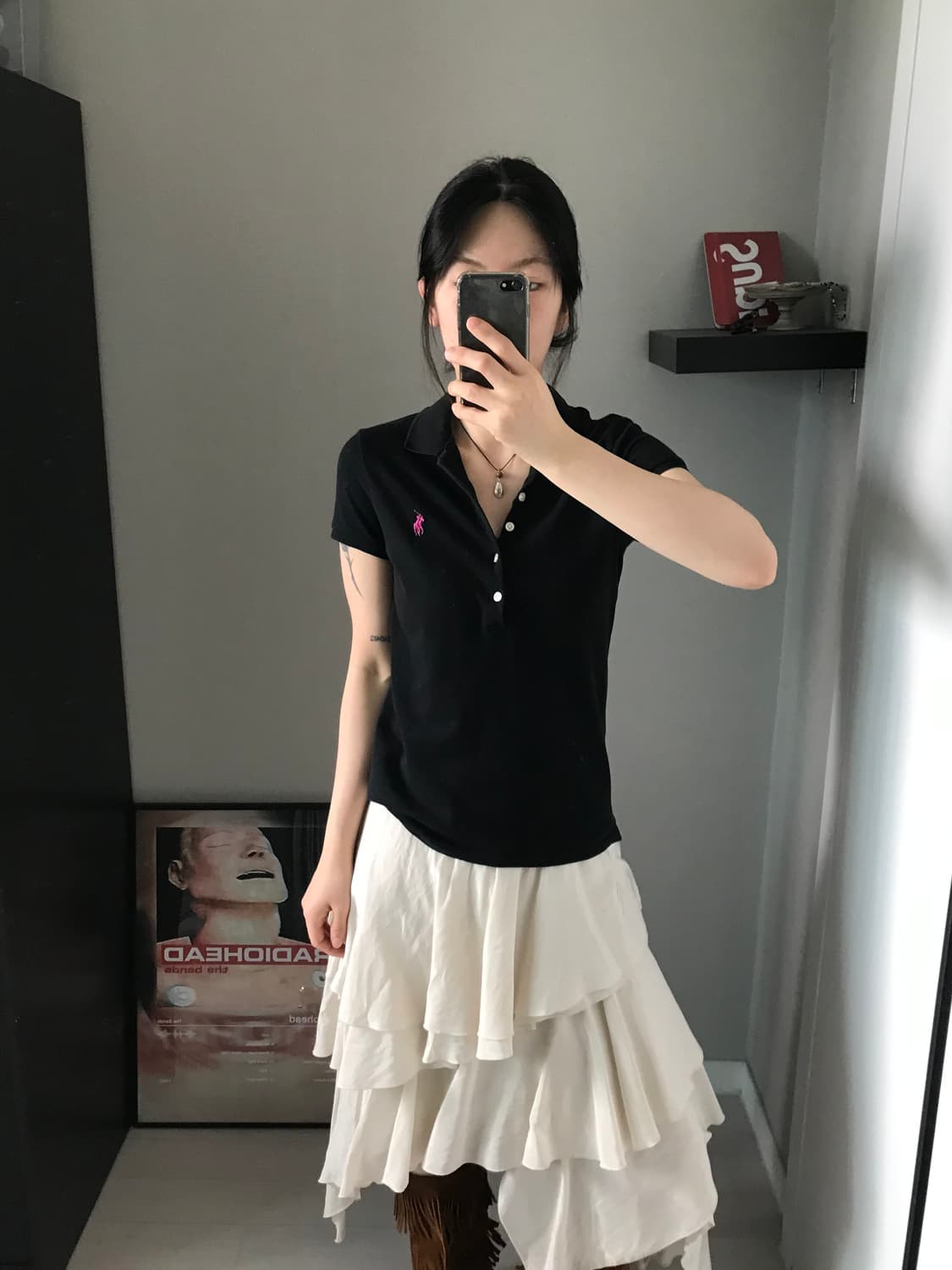 폴로 랄프로렌 여성라인 포니로고 블랙 카라티 상품이미지1