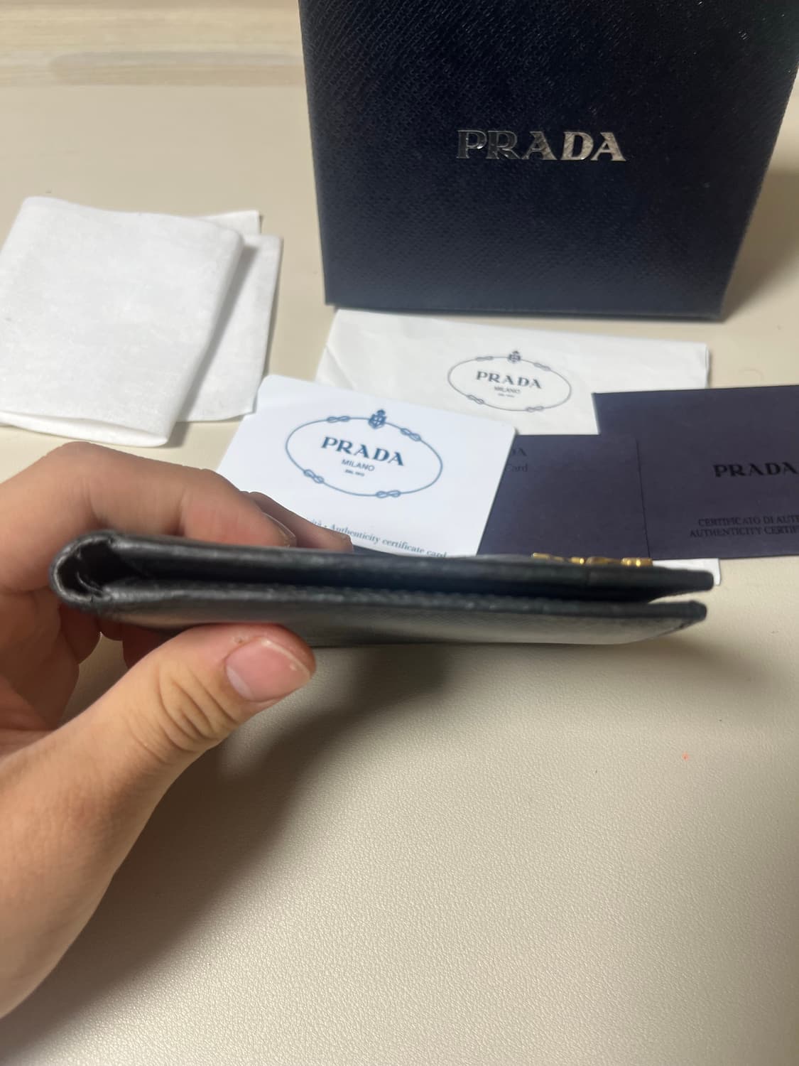 프라다 사피아노 반지갑 풀박스 상품이미지5