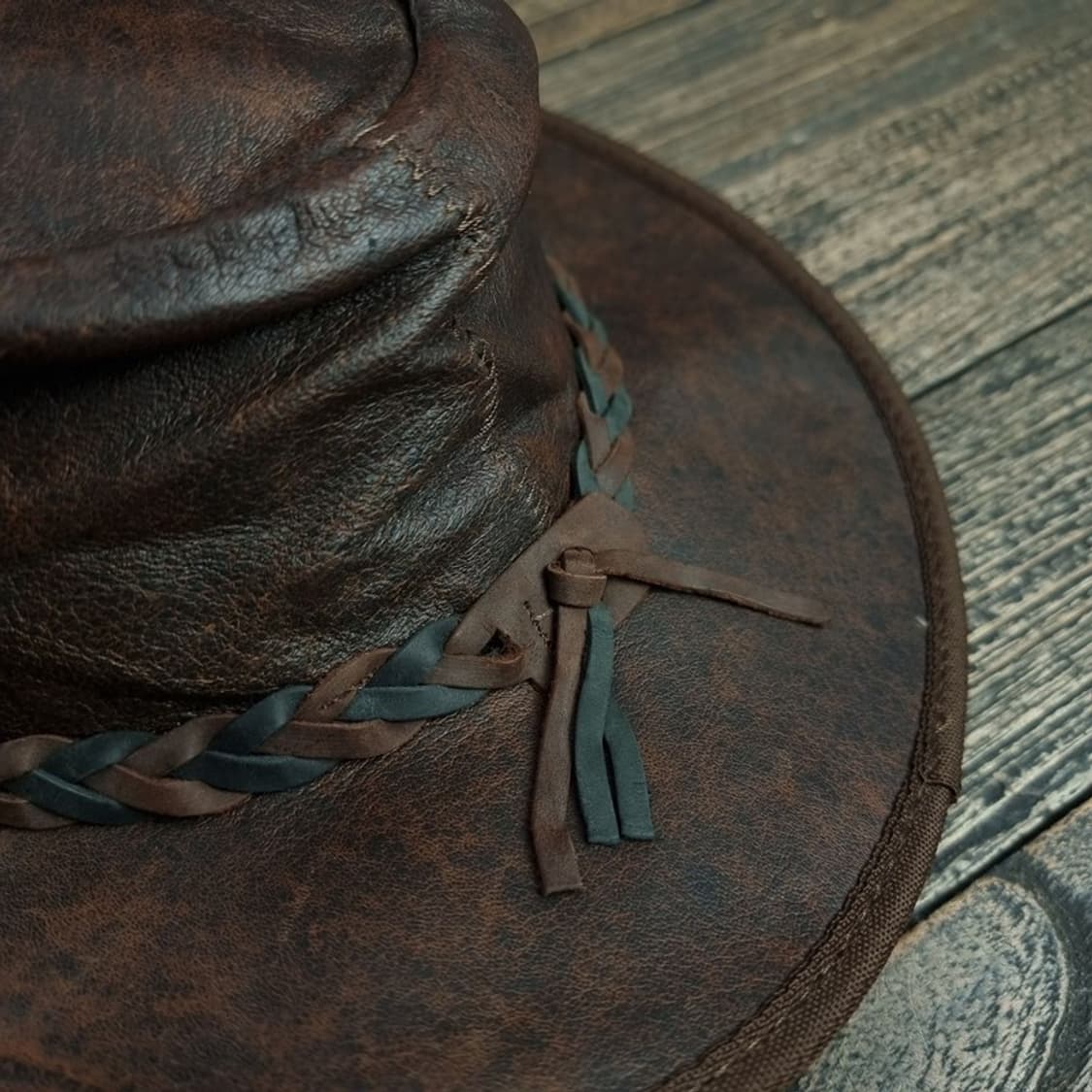 [바마 햇츠 오스트레일리아] 캥거루 레더 페도라 브라운 M19712 상품이미지7