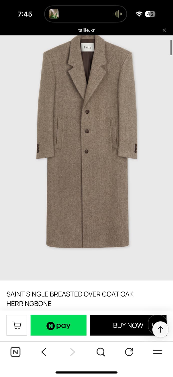 타일레25FW 싱글 브레스티드 오버코트 상품이미지7