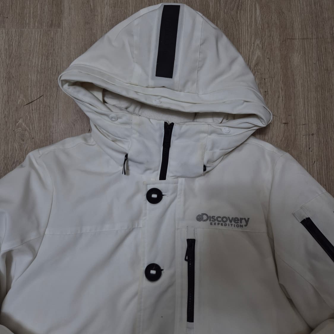 디스커버리 덕다운 후드 숏패딩 점퍼 M(95) 상품이미지2