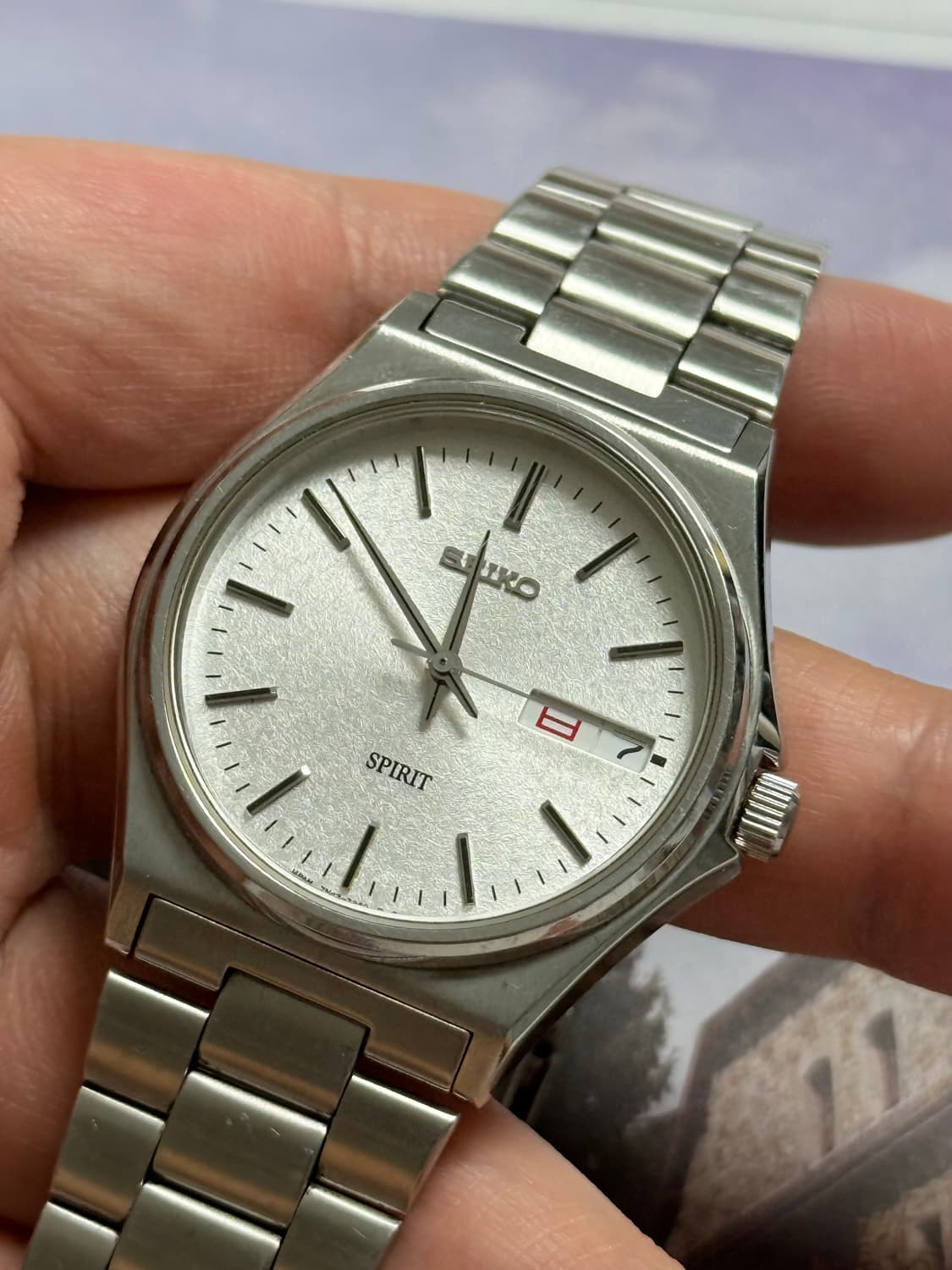 Seiko 세이코 SPRIT 쿼츠 데이 데이트 샌드 블라스트 상품이미지3