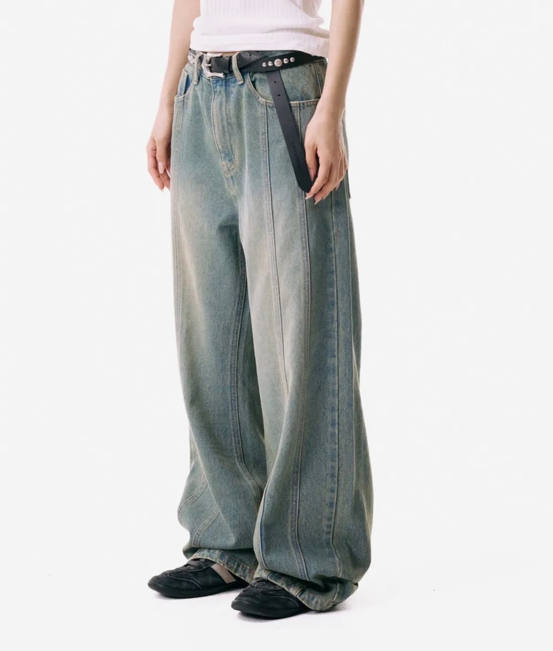 이우가마카라스 리본 데님 상품이미지2