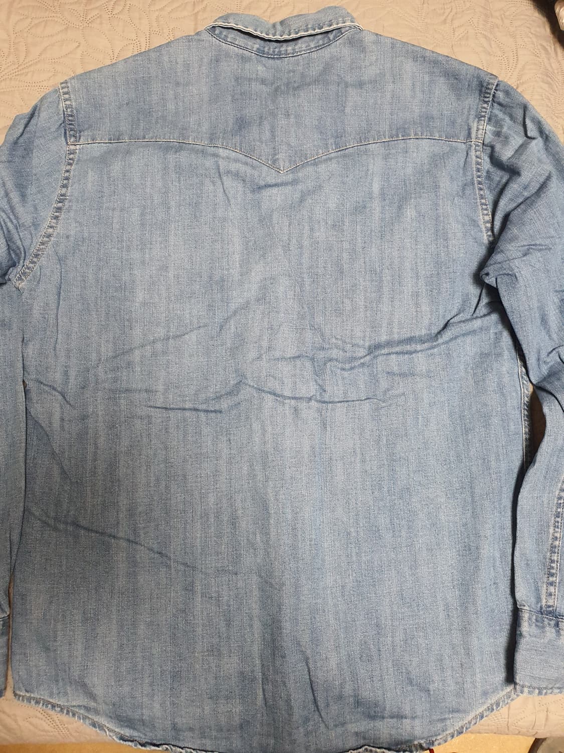 Levi's 리바이스 클래식 웨스턴 연청 데님 셔츠 M 상품이미지4