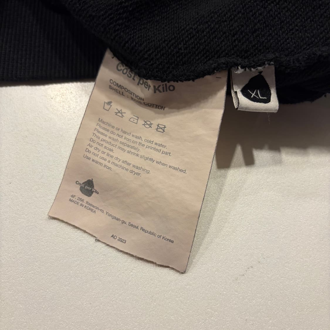 [XL] 코스트퍼킬로 Cost Per Kilo 블랙 후드집업 B914 상품이미지8