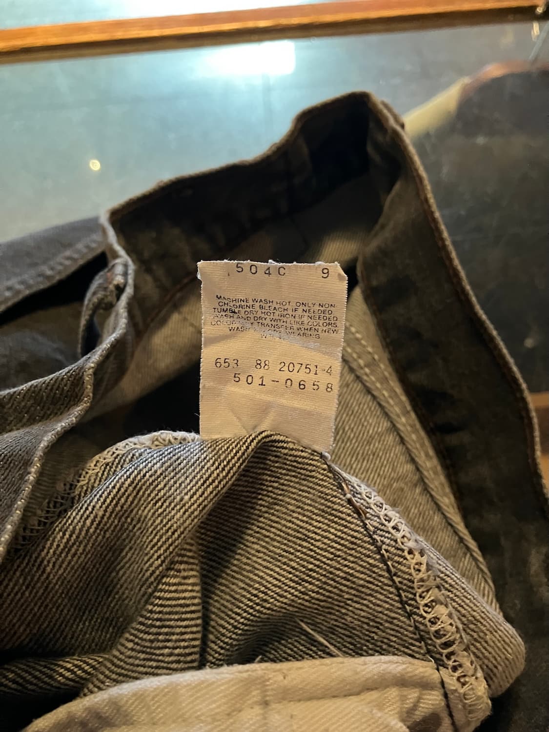 80s USA 빈티지 리바이스 501 블랙 데님 팬츠 상품이미지10