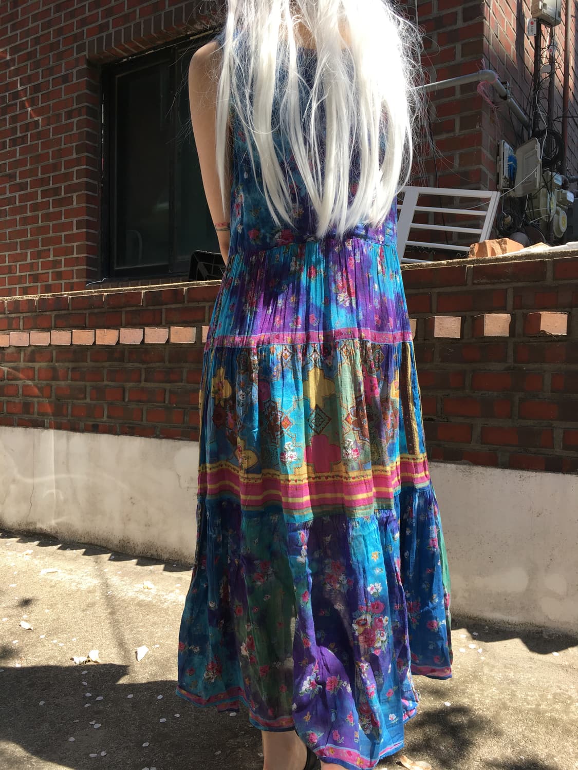 블루 오션 보태니컬 발리 티어드 원피스 상품이미지4