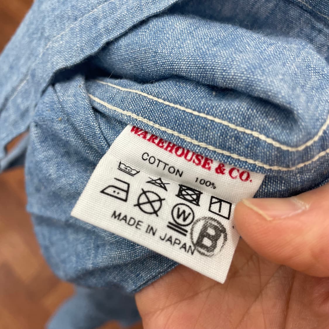 웨어하우스 덕 디거 오픈카라 샴브레이 셔츠 상품이미지6