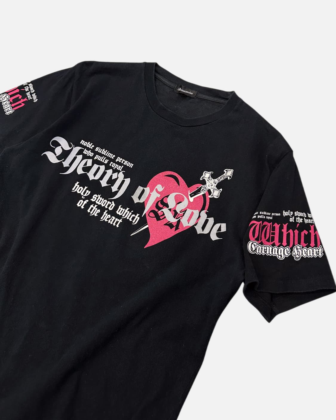 BEAUMERE heart dagger lettering t-shirt 상품이미지3
