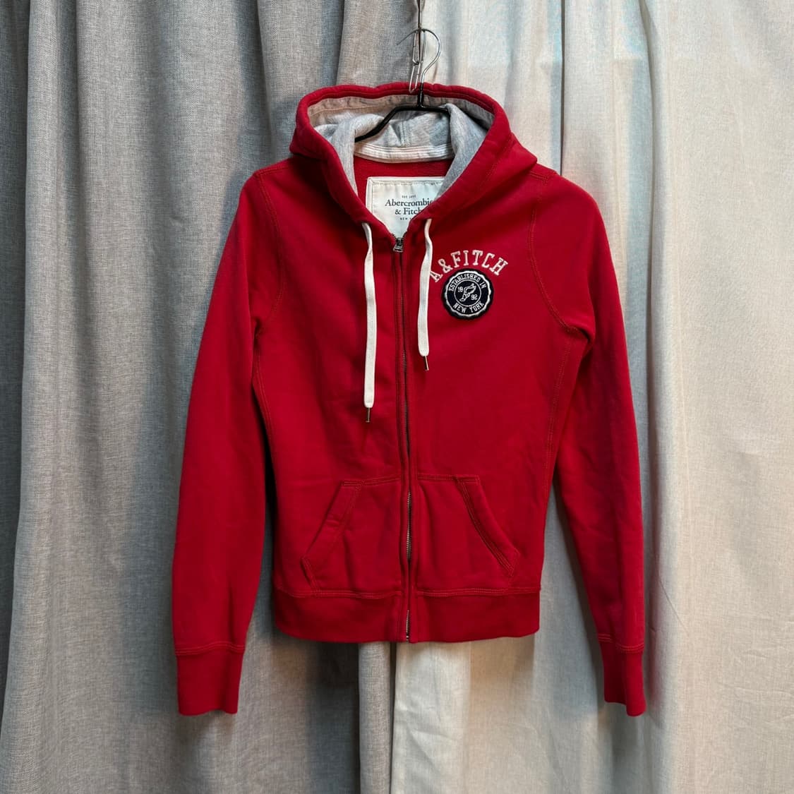 [M] 아베크롬비 여성 레드 기모 후드집업 상품이미지2