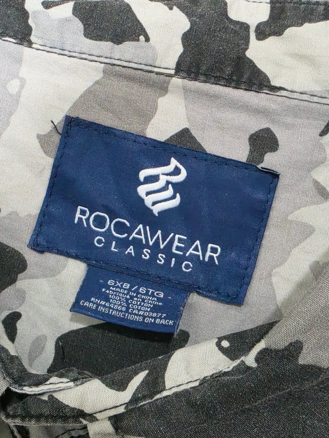 ROCAWEAR 카모패턴 반팔 셔츠 6XB 상품이미지6