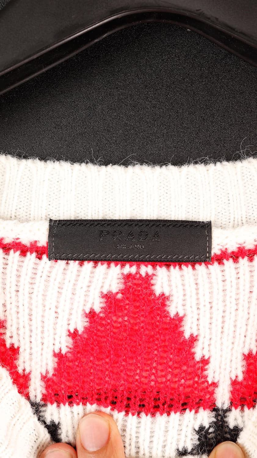 프라다 자카드 프린트 크루넥 캐시미어 니트 상품이미지4