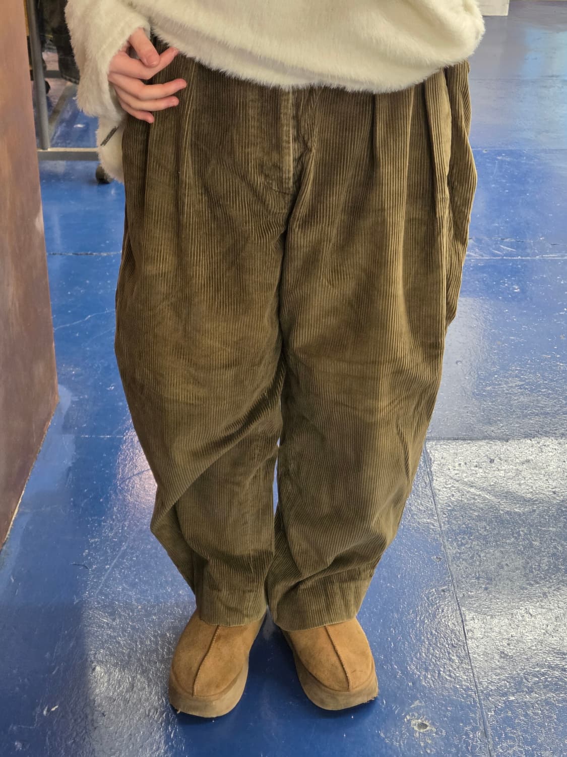 1990s L.L bean 엘엘빈 코듀로이 핀턱 팬츠 상품이미지2