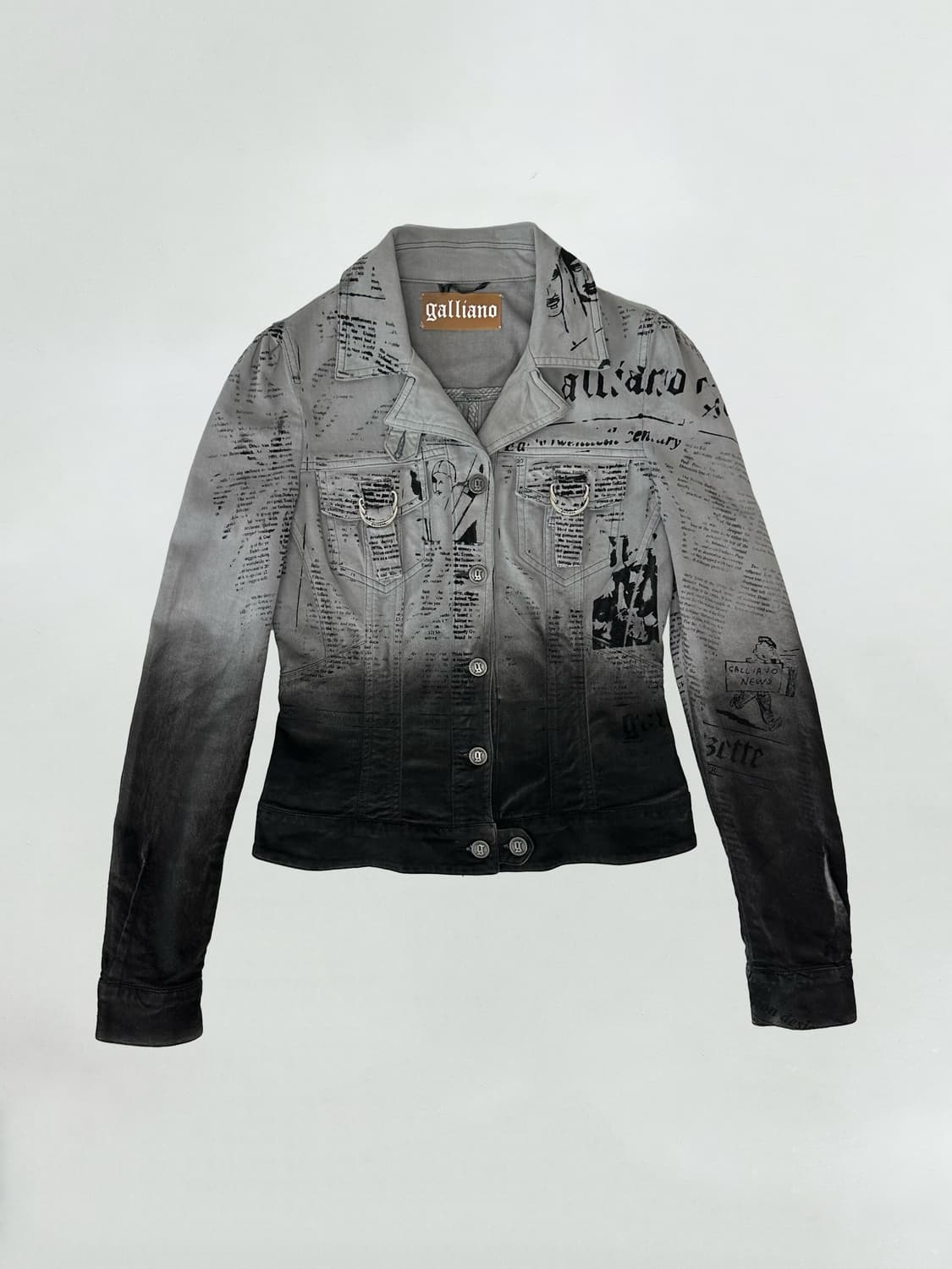 존갈리아노 아카이브 뉴스페이퍼 데님 자켓 상품이미지2