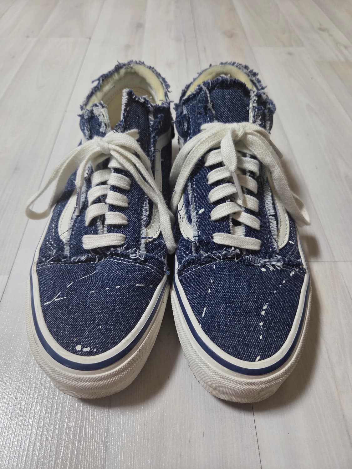 반스 x 인빈시블 프리미엄 올드스쿨 프레이드 데님 마쉬멜로우 275 상품이미지2