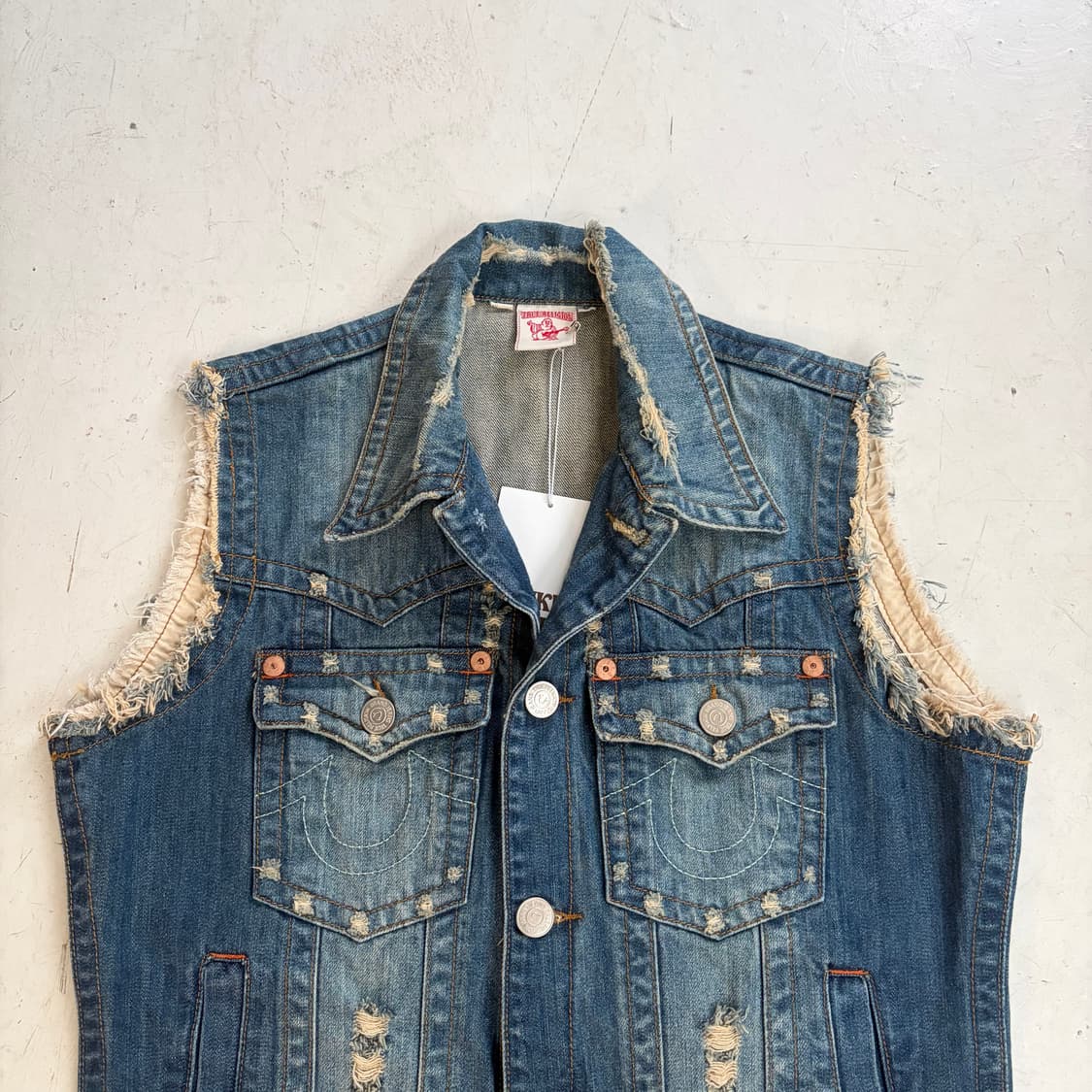 00s 트루릴리젼 빈티지 데님 베스트 L 상품이미지2