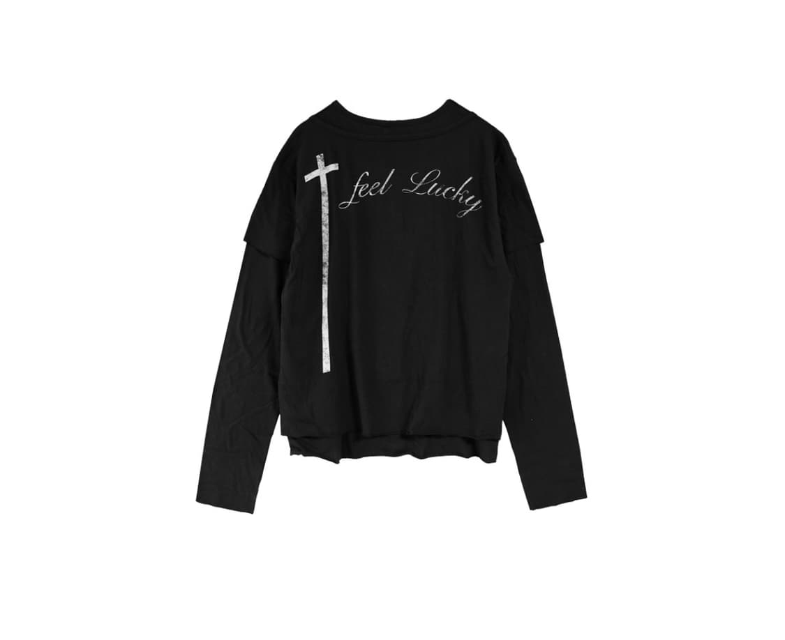 [IFEELUCKY : 아이필럭키] LAYERED CROSS LONG S 상품이미지2