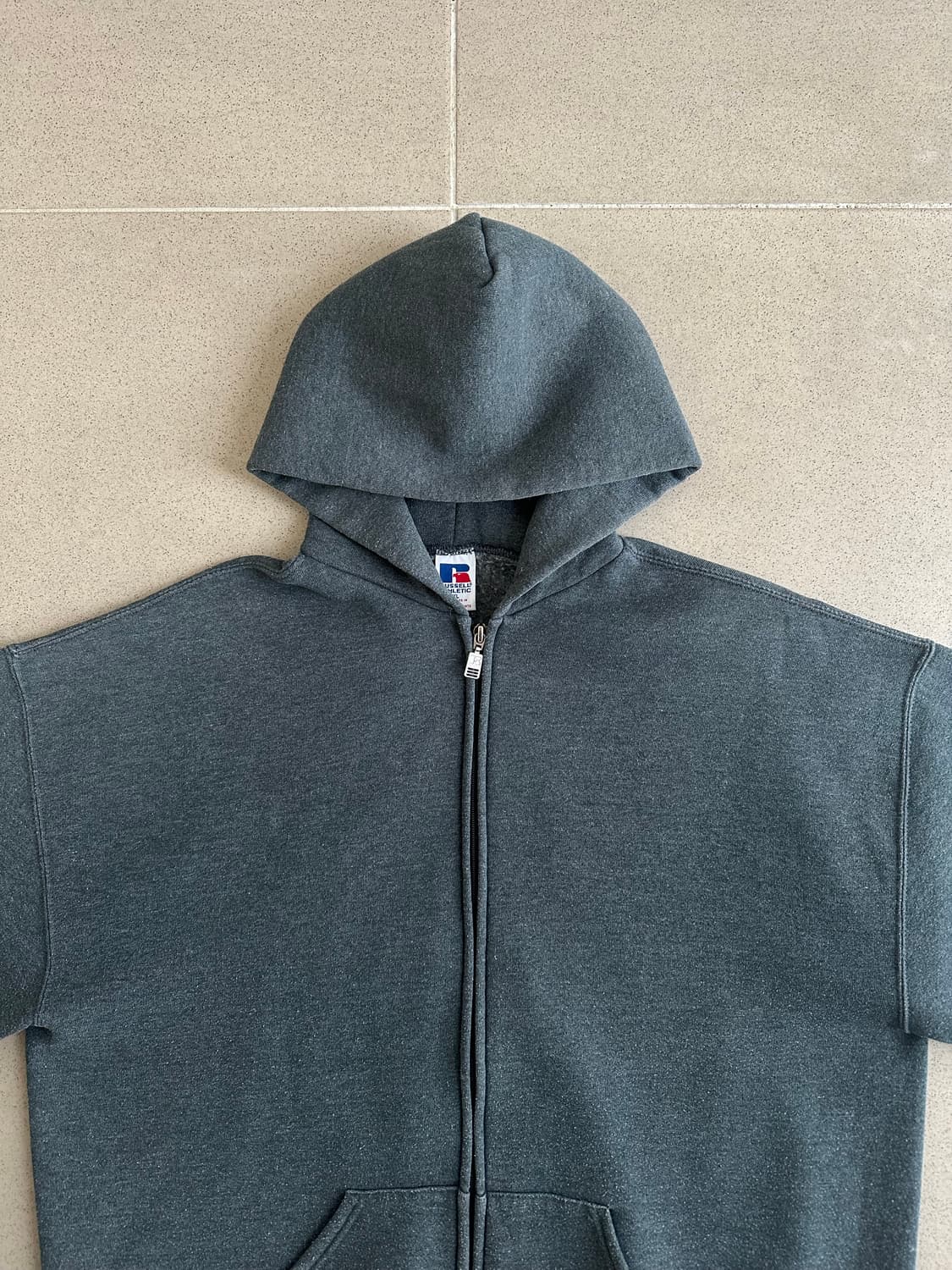 90s 빈티지 러셀 후드집업 다크그레이 XL 상품이미지4