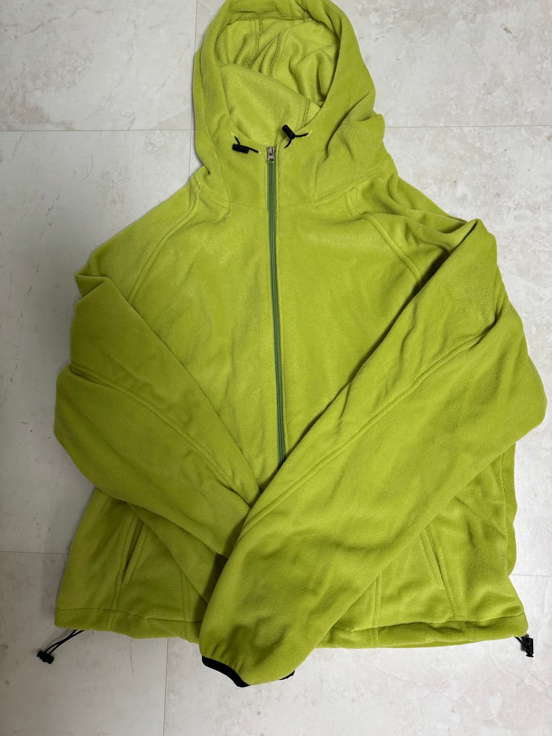 왓츠더유즈 올리브 후리스 후드집업 상품이미지4