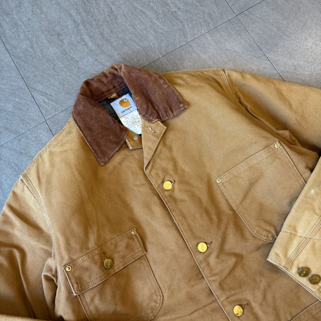 칼하트 정품 미국 생산베이지 덕 초어 자켓 상품이미지2