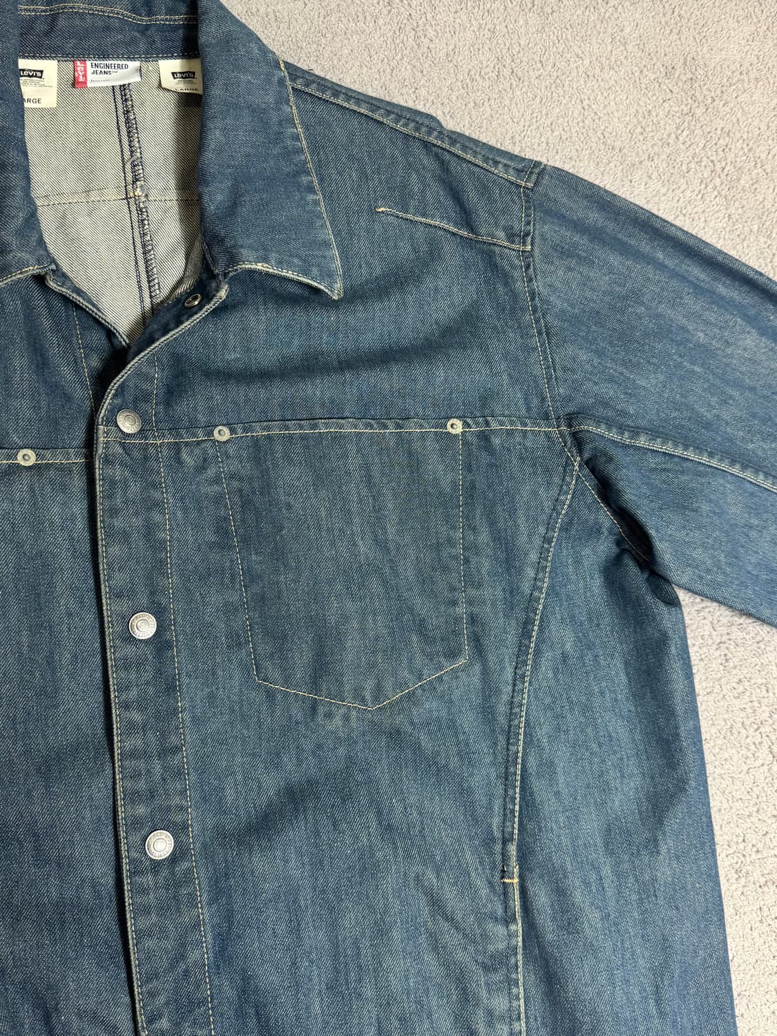 Levis 리바이스 엔지니어드 진 커버올 데님 자켓 L 상품이미지2