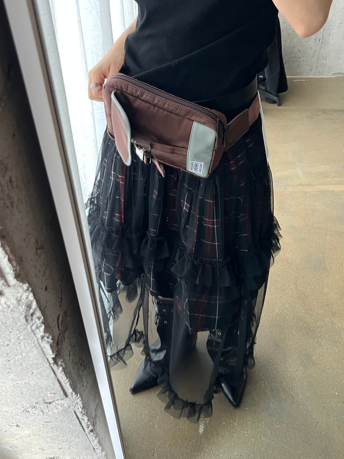 Porter 포터 글로시 슬링백 브라운 상품이미지3