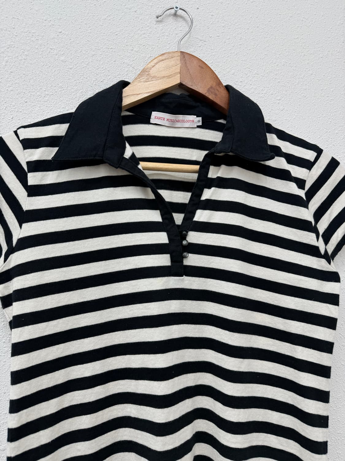 빈티지 earth music 스트라이프 카라 블라우스 상품이미지4