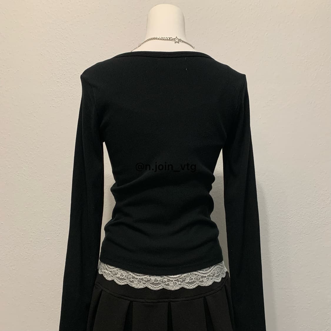 홀리스터 헨리넥 블랙 롱슬리브 아베크롬비 상품이미지3