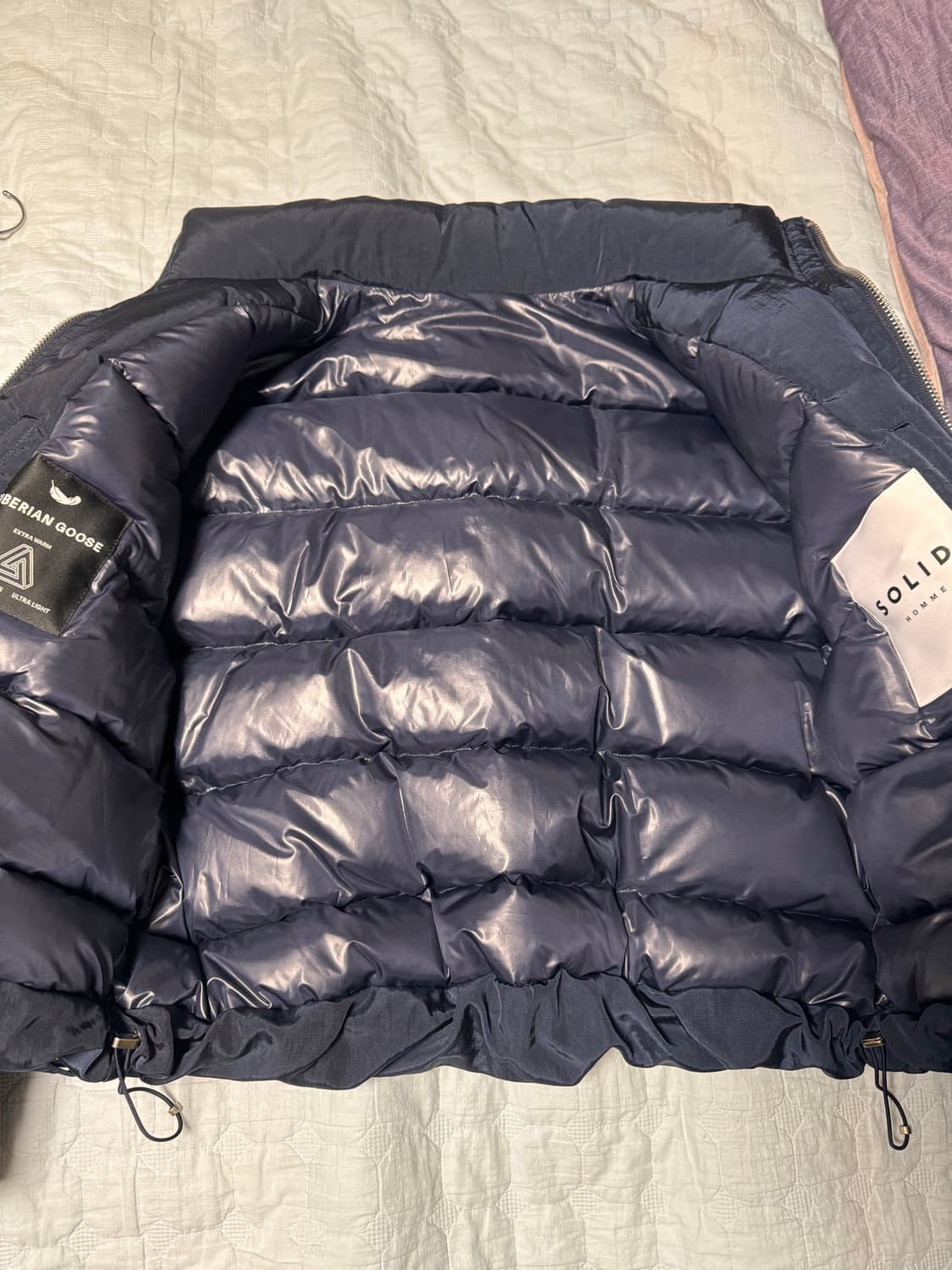 솔리드옴므 125숏패딩 네이비 상품이미지3