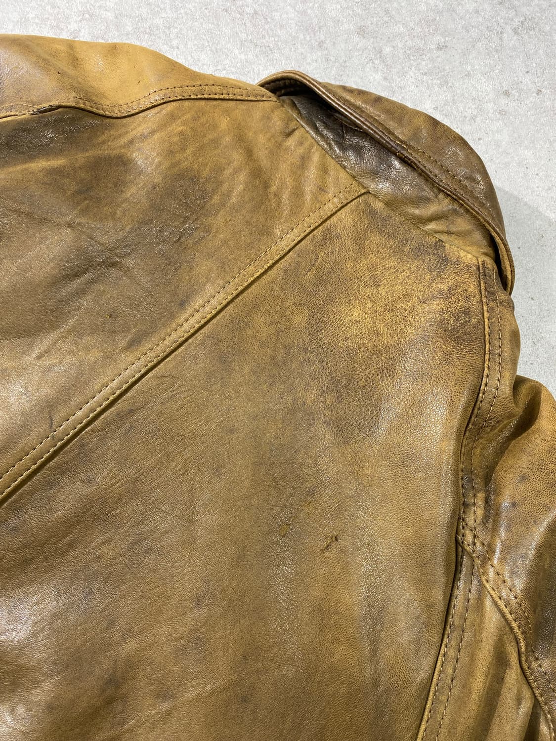 [L] 80s Vintage 브라운 양가죽 레더 봄바자켓 상품이미지7