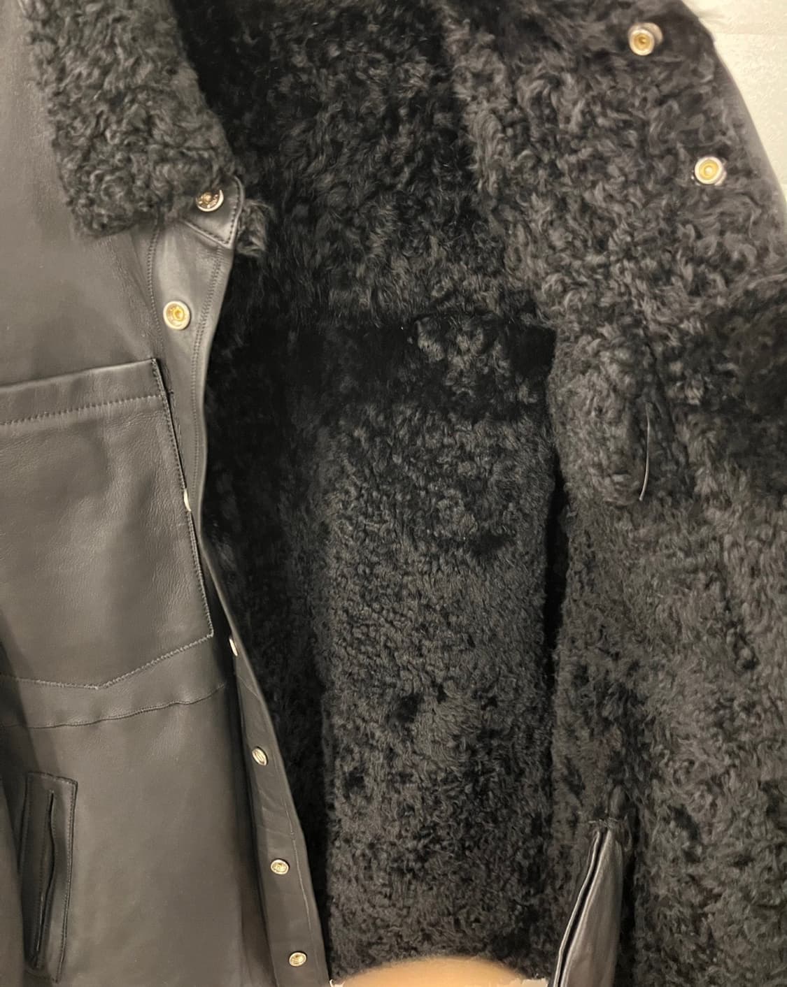 IRO MAN 22FW 리버시블 양가죽양털 레더 자켓 M 상품이미지4