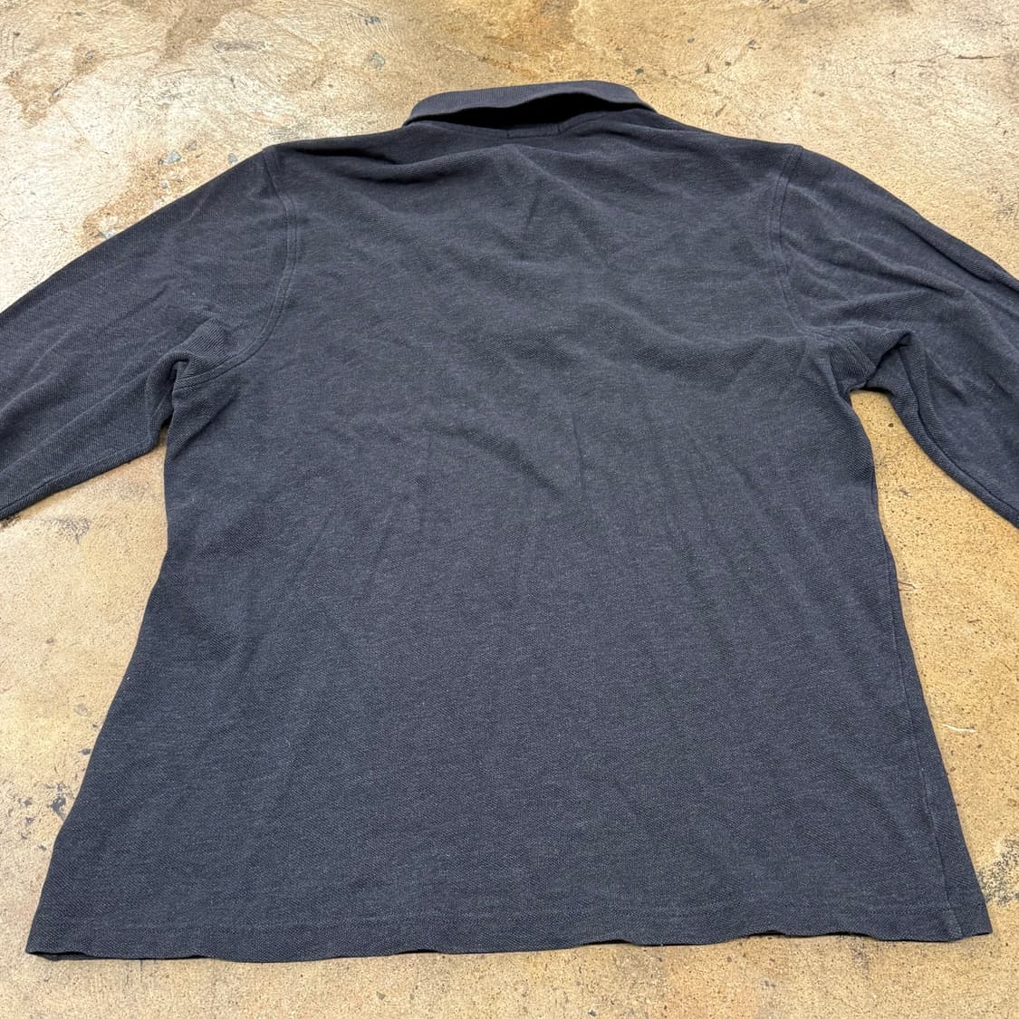 [정품/L] 버버리 블랙 긴팔 폴로티셔츠 b16 상품이미지4