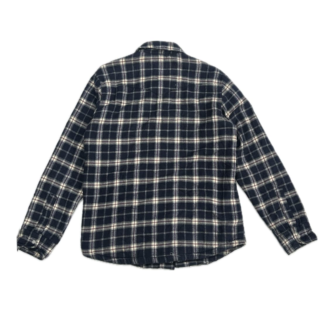재팬 유니클로 네이비 체크 양털 폭닥 코튼 셔츠 빈티지 그런지 핀터 상품이미지3