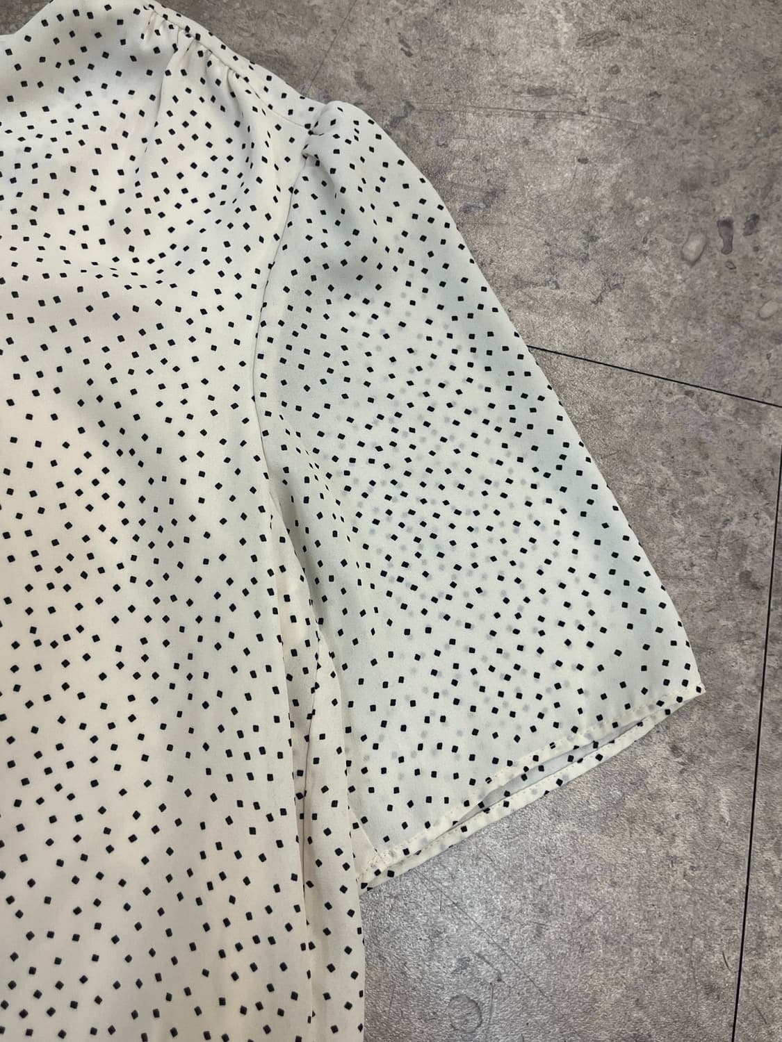 빈티지 패턴 반팔 블라우스 아이보리 #csz4092 상품이미지6