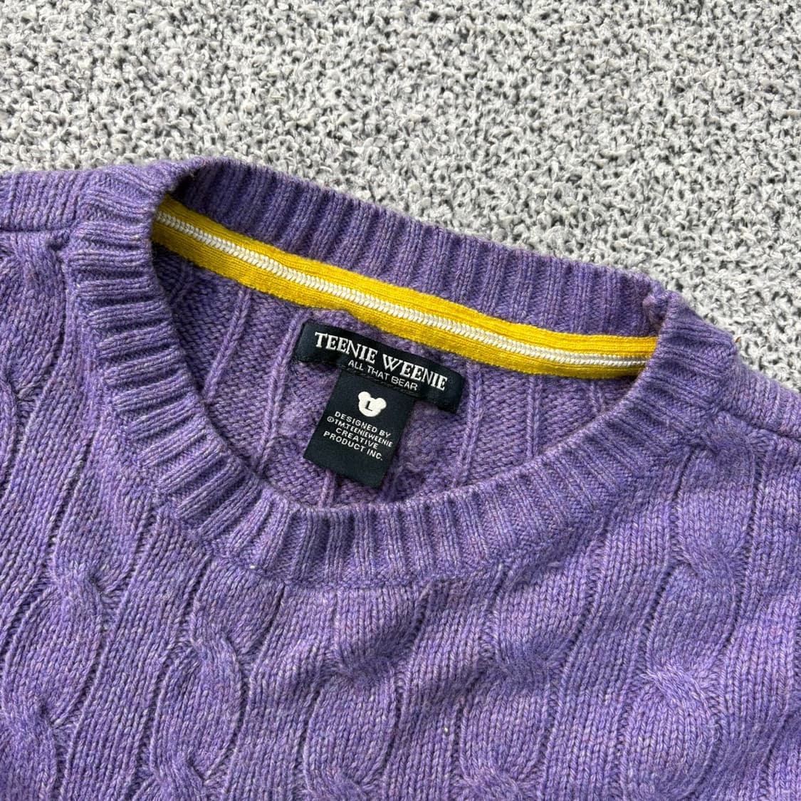 L 티니위니 남성 울 긴팔 케이블 니트 0413J 상품이미지2