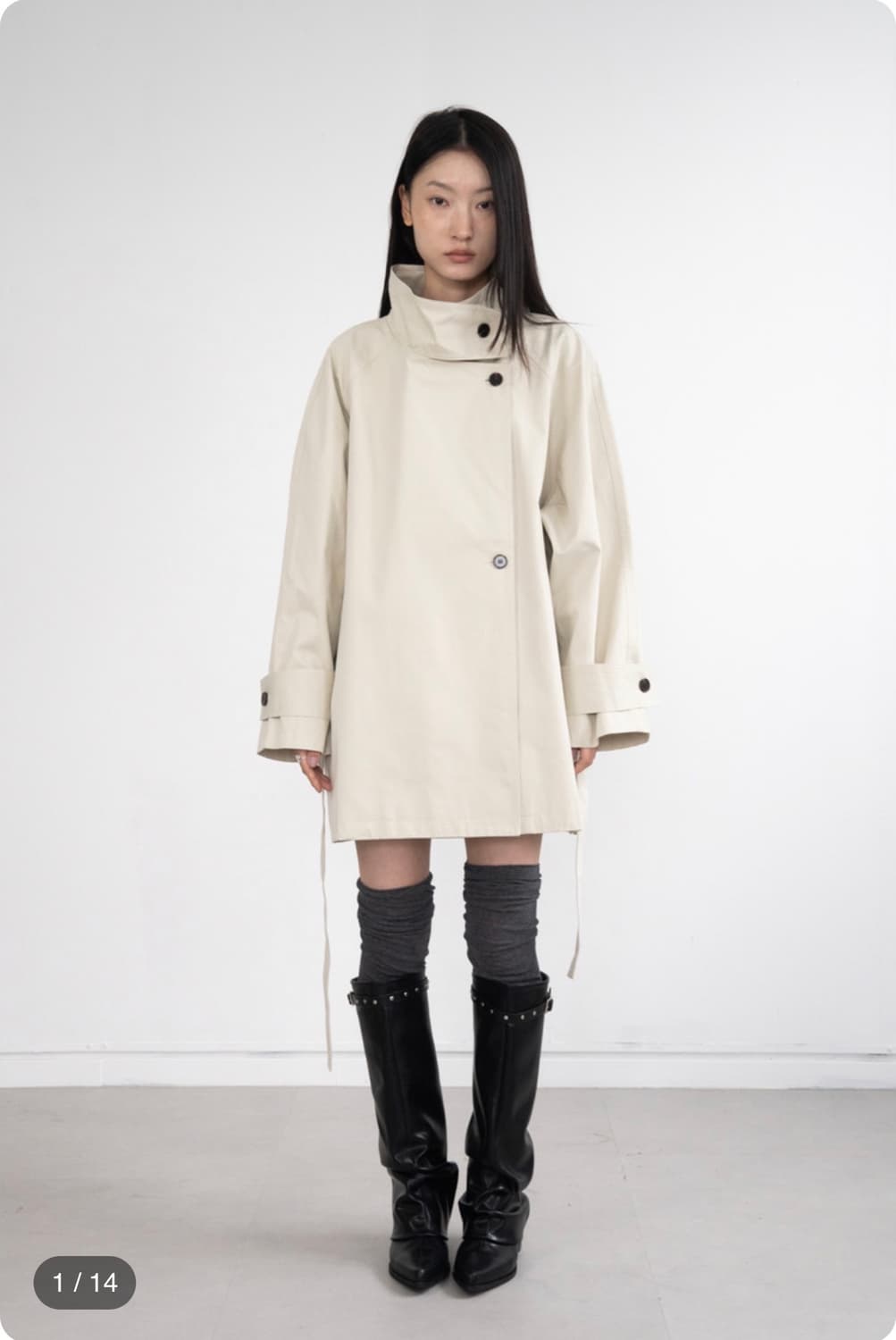 (구함) 피키 소사이어티 트렌치 코트 색상 베이지그레이 상품이미지1