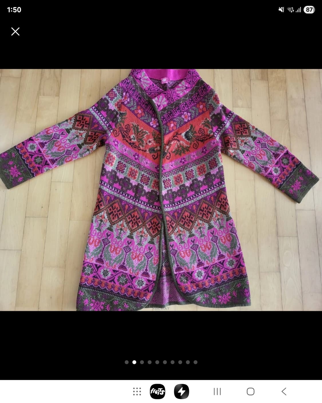 정품 오일릴리 롱니트 코트 코니즈 이태리 메이드 상품이미지7